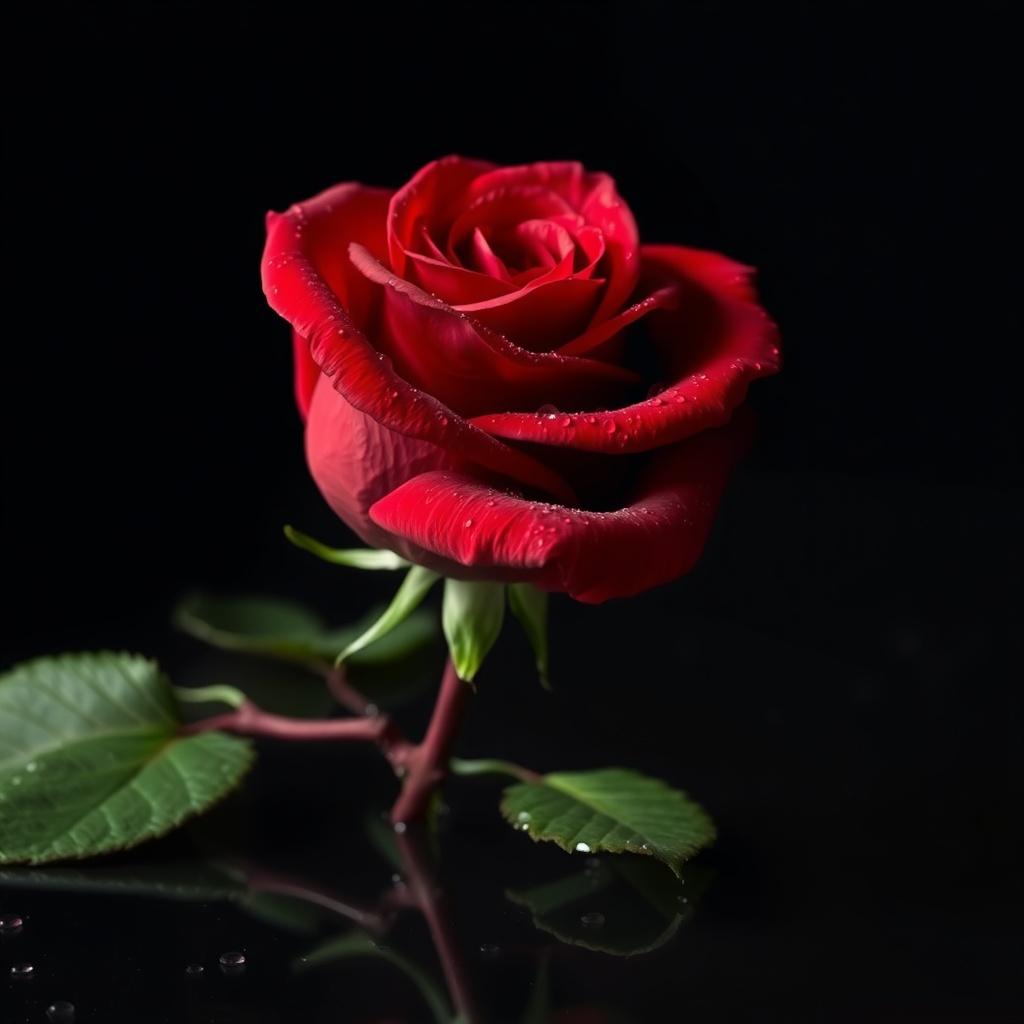 a-beautiful-red-rose-with-dew-drops-on-a-table-bnj9fl0bjw-1