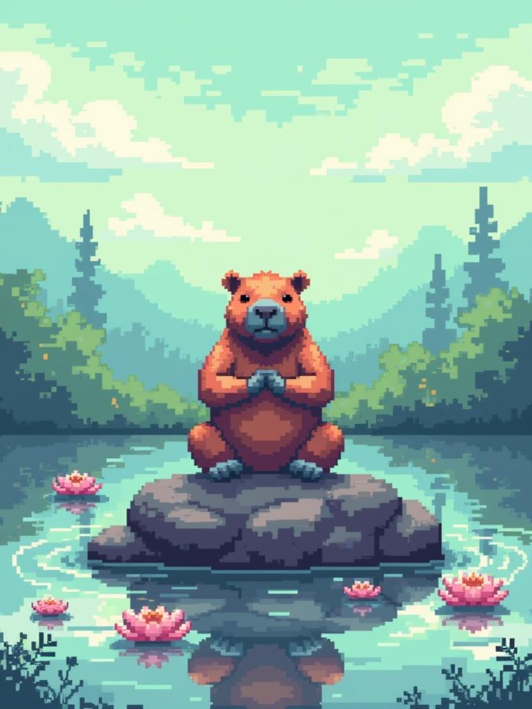 imagine-prompta-pixel-art-of-a-peaceful-capybara-wxeshibu8q