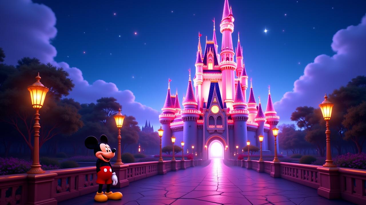 chateau-disney-avec-mickey-mouse-k1lol6z3ar