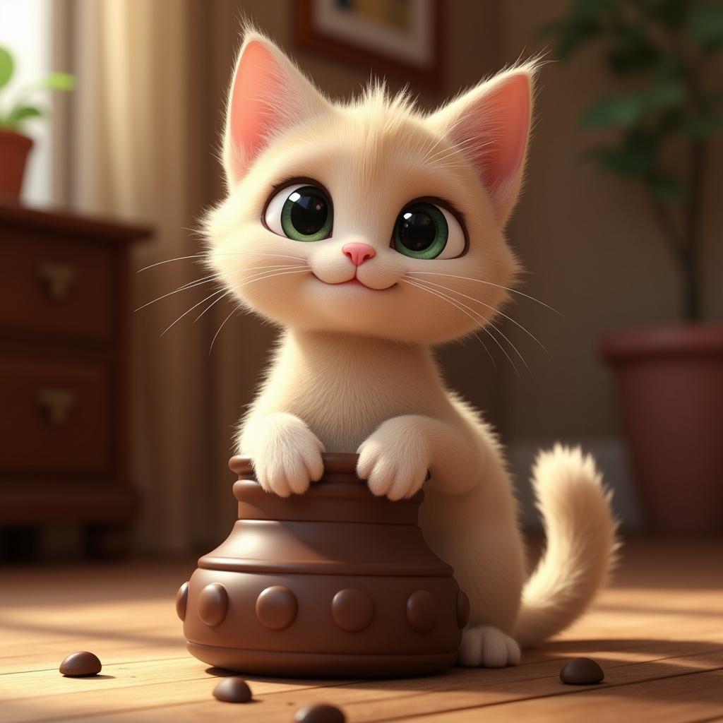 una-gatita-color-beige-lamiendo-un-bote-de-pjr9mplckf