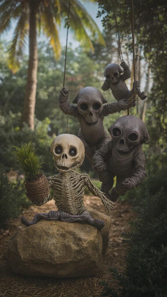 a-mummy-swinging-on-a-tree-swing-nmeq8z1cs4